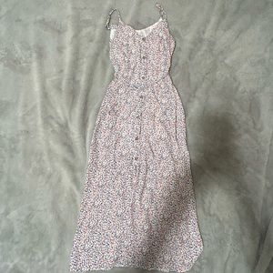 Button up midi floral dress